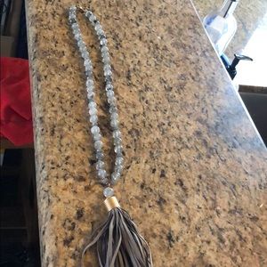 Beaded tassel necklace